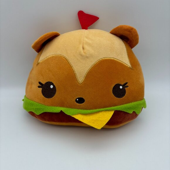 Num Noms Hammy Cheeseburger Plush Stuffed Toy 2018 Sewn Eyes Burger Pillow UC - Picture 1 of 5